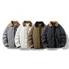 Men's Trendy American Retro Wave Pattern Duck Down Jacket - Lightweight, Warm Workwear Outerwear