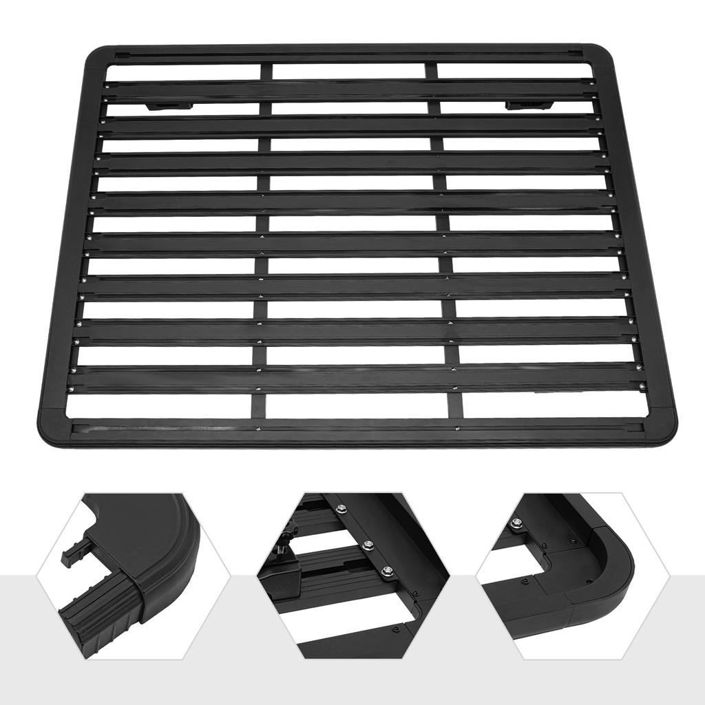 Car Roof Rack,Universal Roof Flat Rack Aluminum Construction Heavy Duty Luggage Rack with 440Lbs Load Capacity for SUV