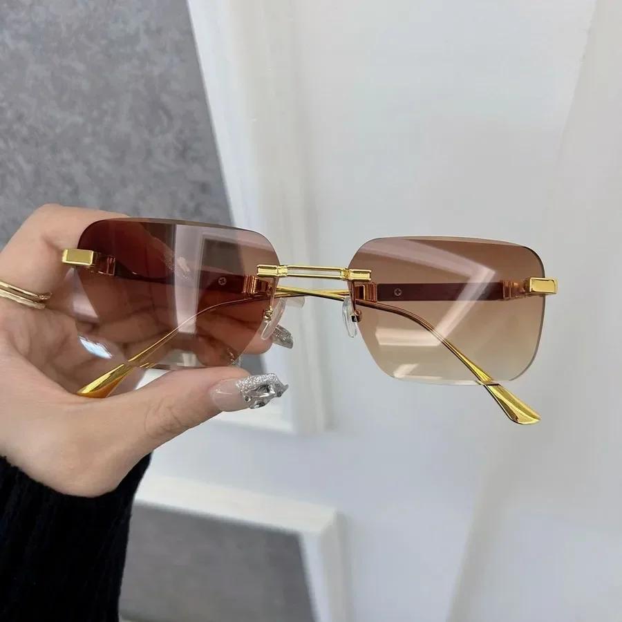 Square Gradient Sunglasses Women Fashion Vintage Oversized Mirror Retro Luxury Brand Men Eyewear