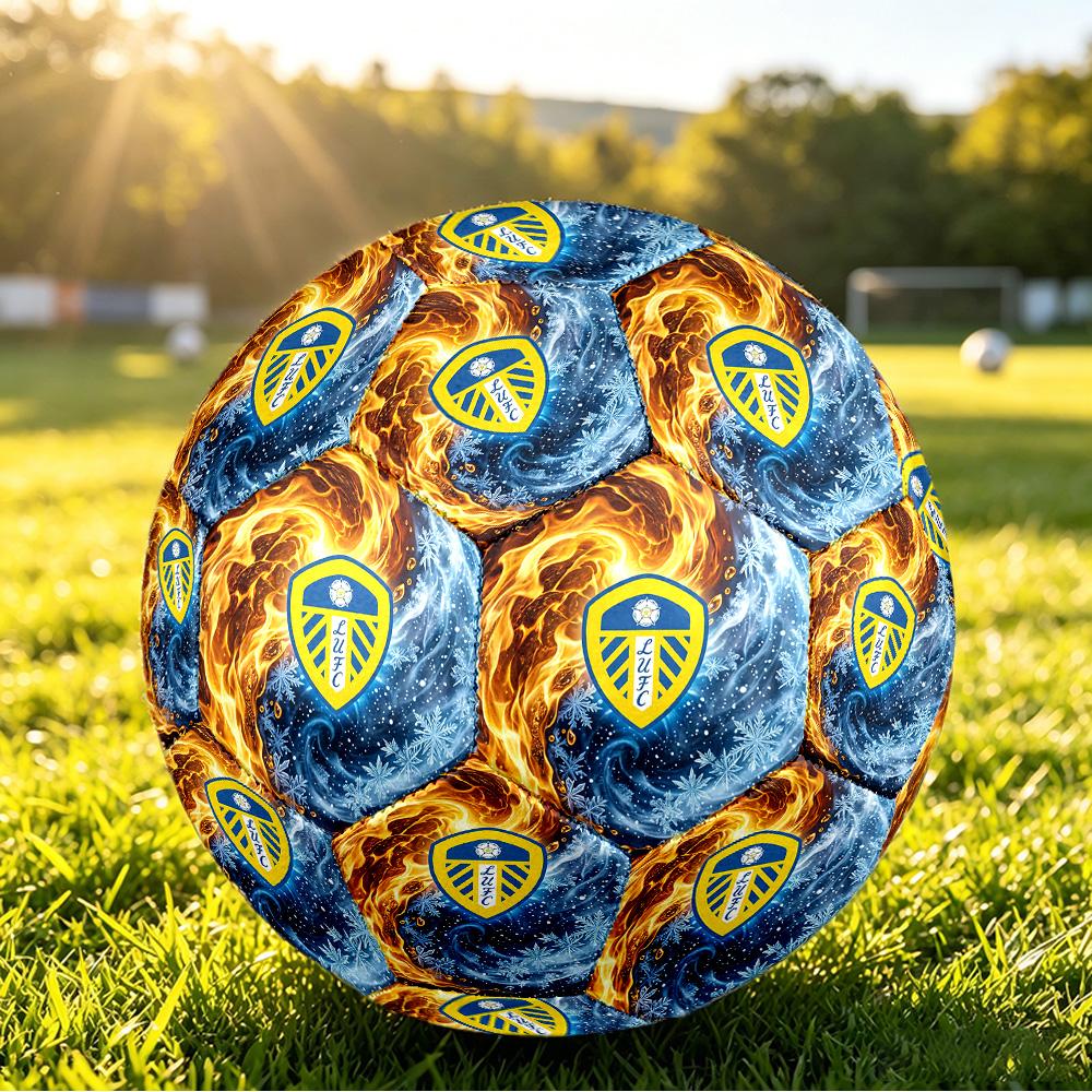 Leeds United FußballGedruckt Größe 5 FußballBball, Anti-Rutsch Erwachsenen Spiel Fußball Souvenir für Fußballfans