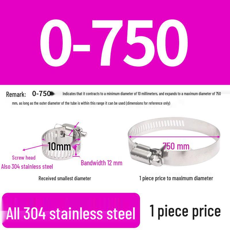 304 Edelstahl Schwerlast Schlauch- und Rohrschelle Clip