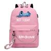 Cartoon Anime Printing Usb Stick Backpack Casual Middle School School Bag