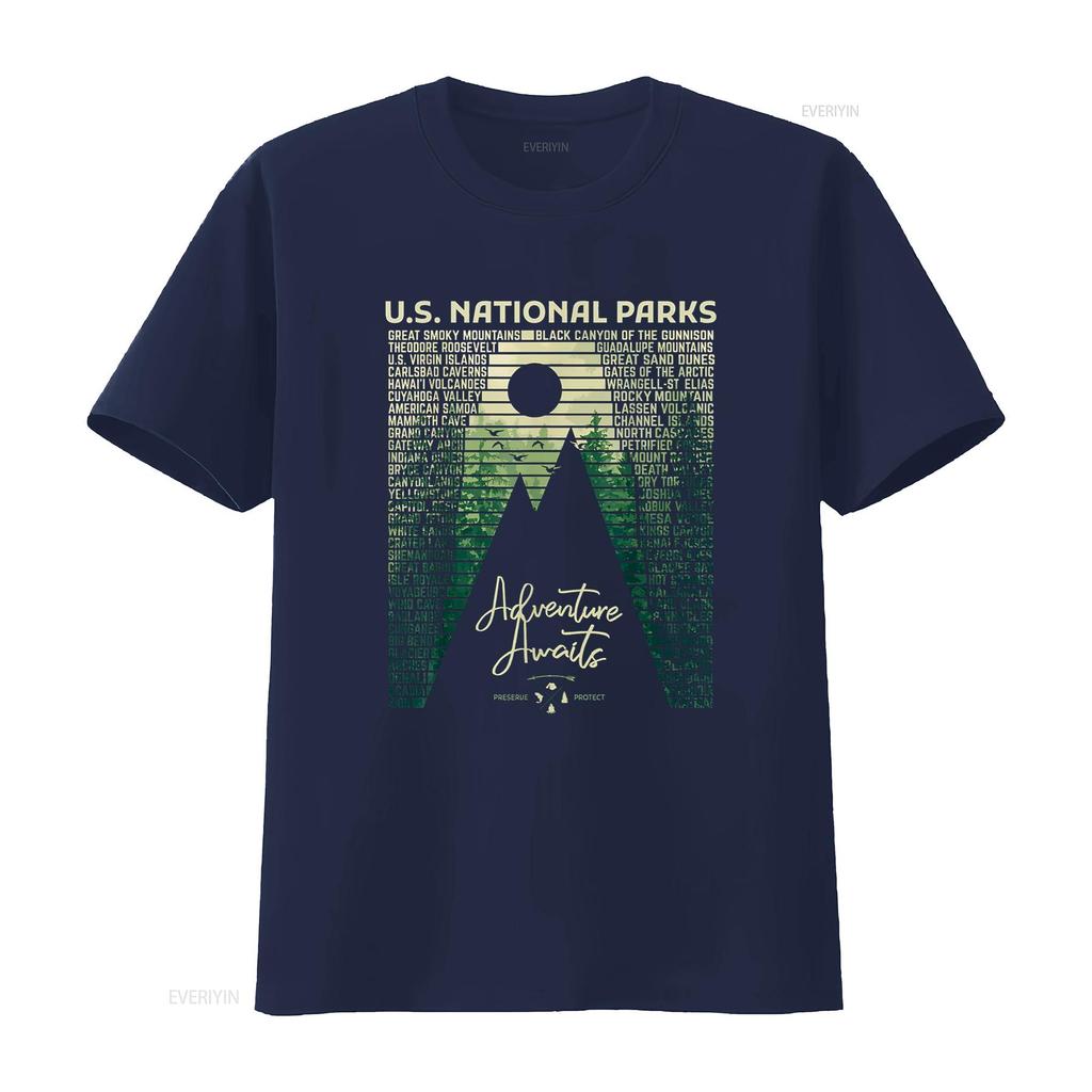 National Parks List US Park Vintage Camping Hiking T Shirt vintage Washed graphic Unisex Soft designer clothes fashion