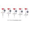 4 pezzi 77 mm tee da golf 5 livelli altezza di posizionamento regolabile linea di mira supporto per palline rotonde aiuto per l'allenamento del golf punta accessori per il golf