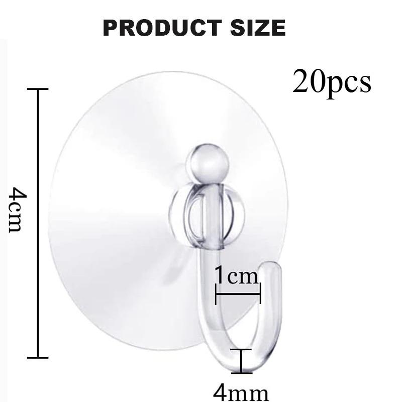 5/10/20Pcs Suction Cup Hooks Strong Suction Cup Holder with Plastic Hooks For Glass Window Wall Hook Hanger Home Kitchen Bathroom