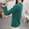 Autumn 2023 Loose V-Neck Long-Sleeve Cotton T-Shirt for Women - Plus Size
