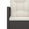 Vidaxl 4-Cz. Garden Lounge Set, Cushions, Black PE Rattan