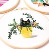 Cat  Pattern  Embroidery  Kit Embroidery Diy Package 20cm Embroidery Stretch Handmade Sewing Craft