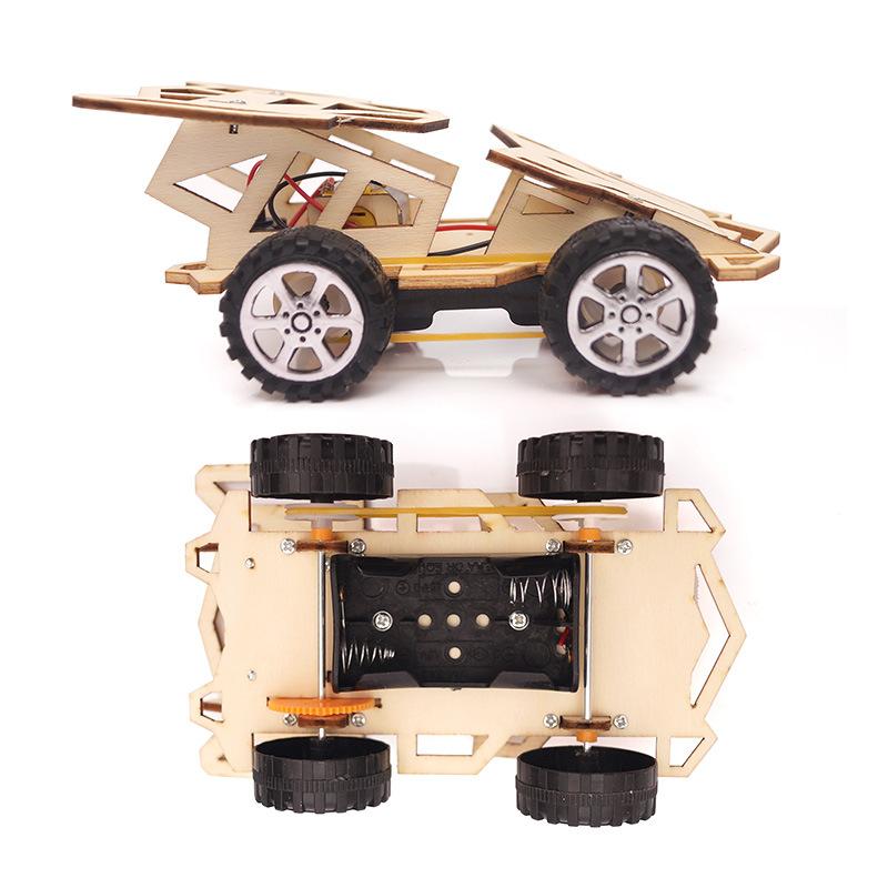 DIY Four-wheel Drive Racing Car, Children's Handmade Assembled Material Toys, Scientific Teaching Aids