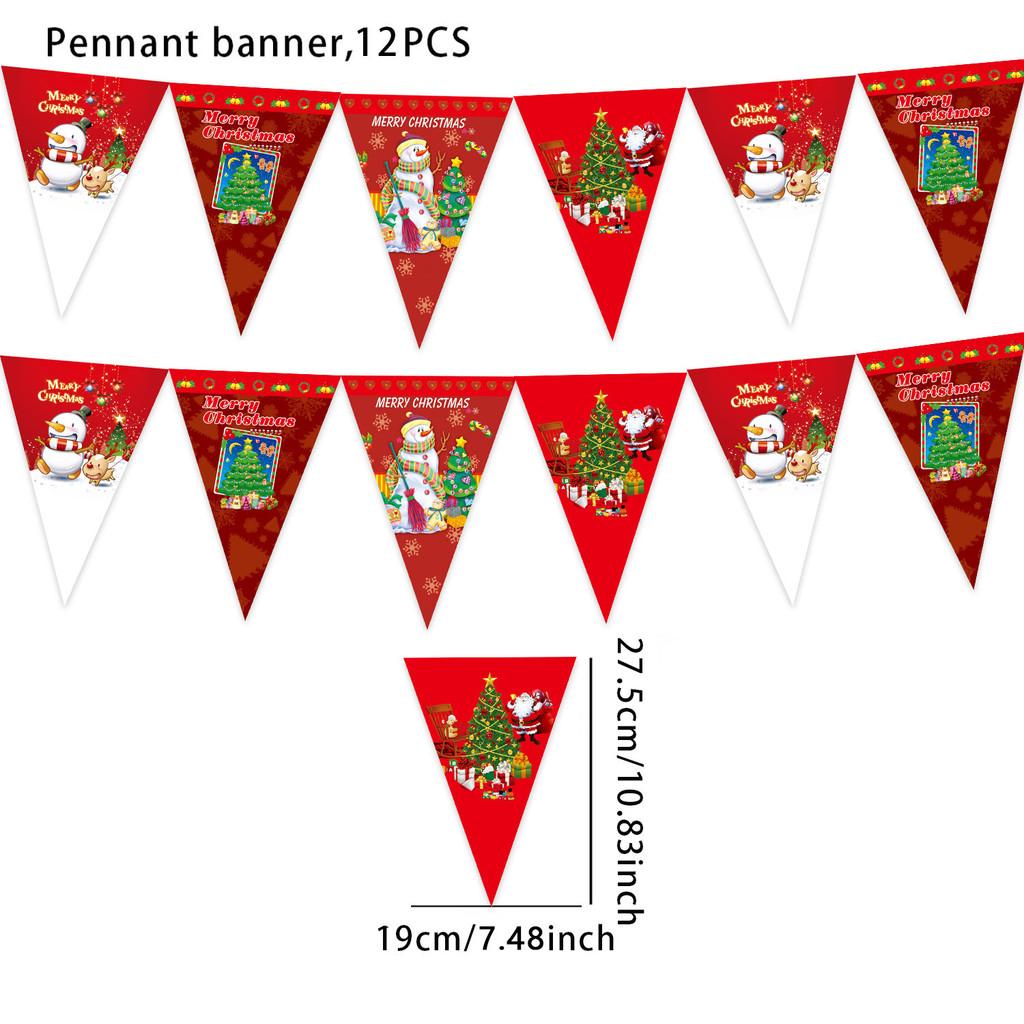 Triangle Christmas Halloween Flag Banner Holiday Party Supplies For Home Decor