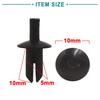ACROPIX 5mm Loch Schwarze Kunststoffniete Spritzschutz Befestigungselemente Halteklammern - 100er Pack