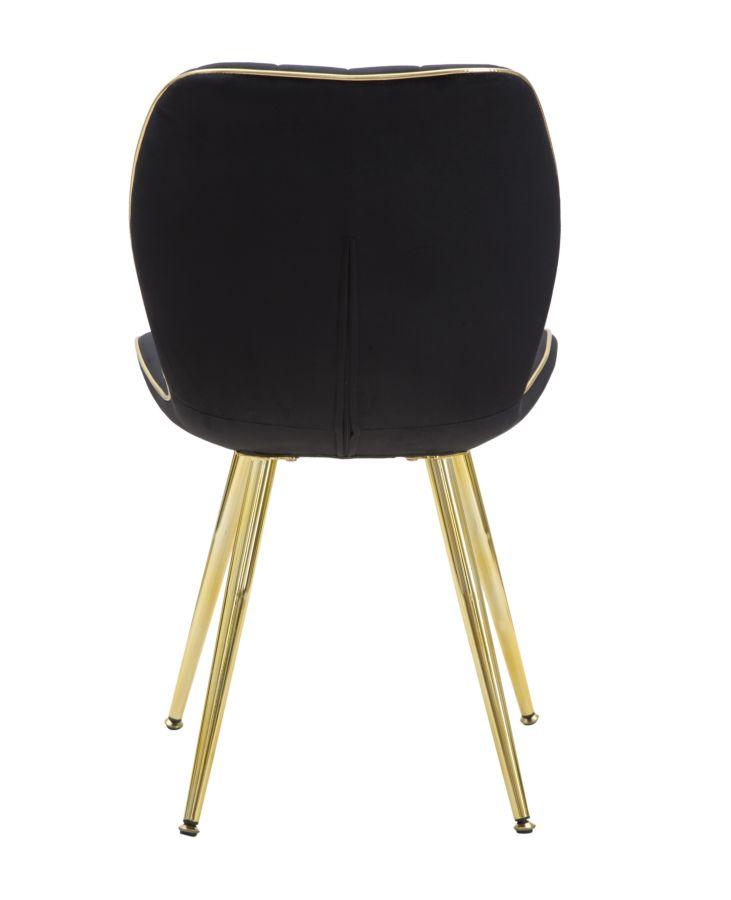 Paris Chair Space Black Gold Set 2 Pz Cm 46X58X77