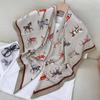 Women S Korean Style Square Scarf Elegant Air Conditioner Shawl