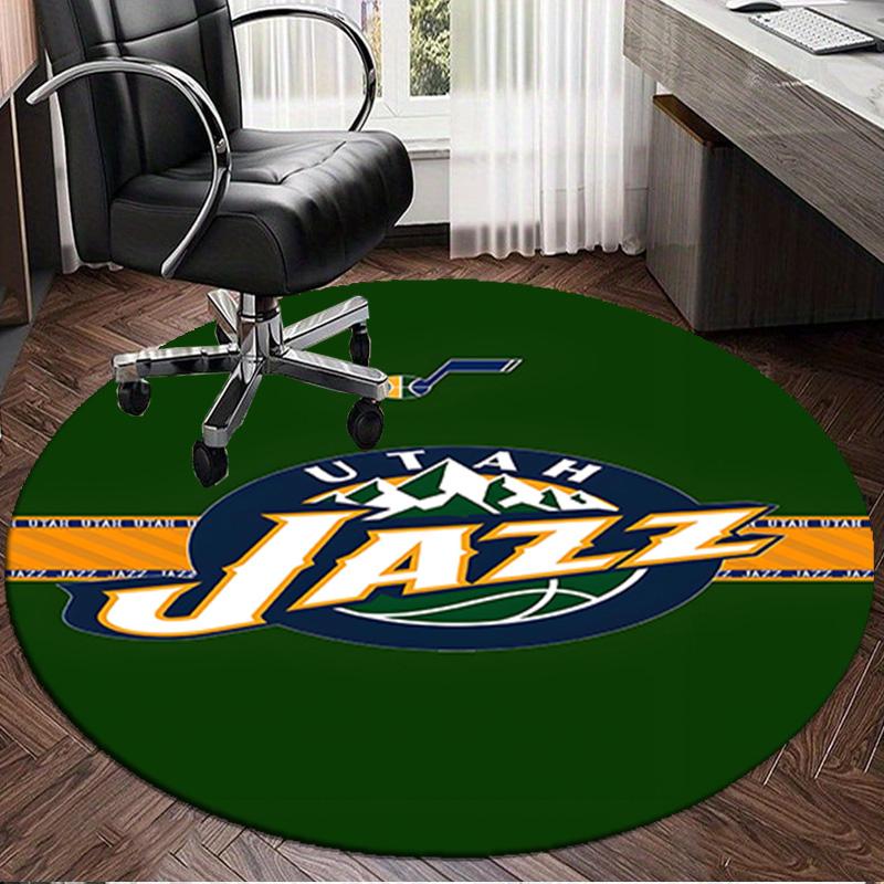 Jazz Basketball Team Round Rug for Livingroom,Bedroom, Palyroom, Chair Rug, Area rug, Circle Carpet, Large Size Fan Christmas gift