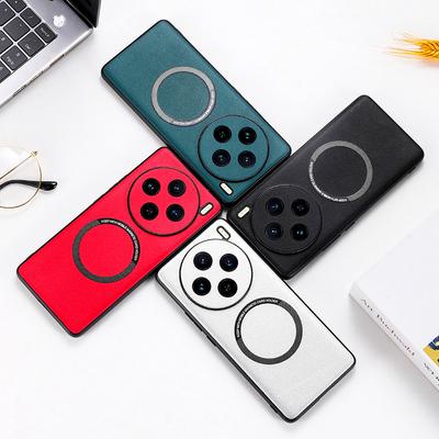 Magsafe Magnetic Wireless Charging Case For VIVO X100 Pro X90 Pro VIVO V29 V27 Pro S16 Pro Luxury PU Leather Cover