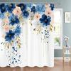 Watercolor Flowers And Plants Patterns Shower Curtain, Bathroom Decorative Shower Curtain, Waterproof Shower Curtain With Hooks