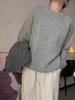 Women's Wool Round Neck Sweater - European Style, Soft Thick Knit for Autumn/Winter.