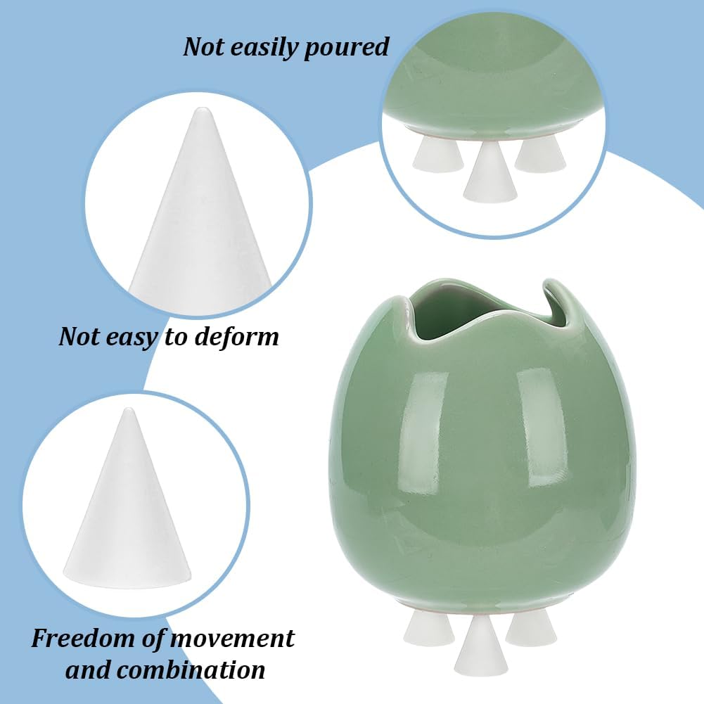 WEBEEDY 50 шт. Передвижные гвозди для печи для обжига керамики, высокотемпературные конические опорные гвозди для керамики, многоразовые огнеупорные керамические опорные гвозди для гончаров и