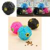 Durable Chew Resistant Dog Toy Enamel Rubber Squeak Ball With Treat Dispenser Puppy Training