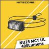 2025 Nouă lanternă frontală reîncărcabilă NITECORE NU25 MCT UL 400 lumeni Baterie încorporată de 700 mAh