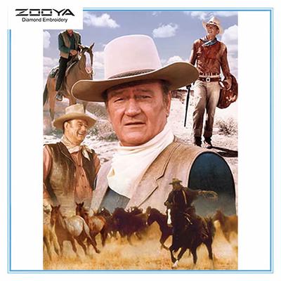 Full 5D Drill Diamond Painting Embroidery Cowboy Sheriff Kits Art Leisure