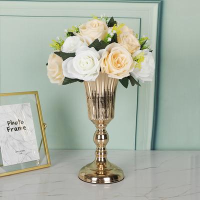 1 support de fleurs en métal pour guide routier, centre de table, vase en métal, accessoires de mariage