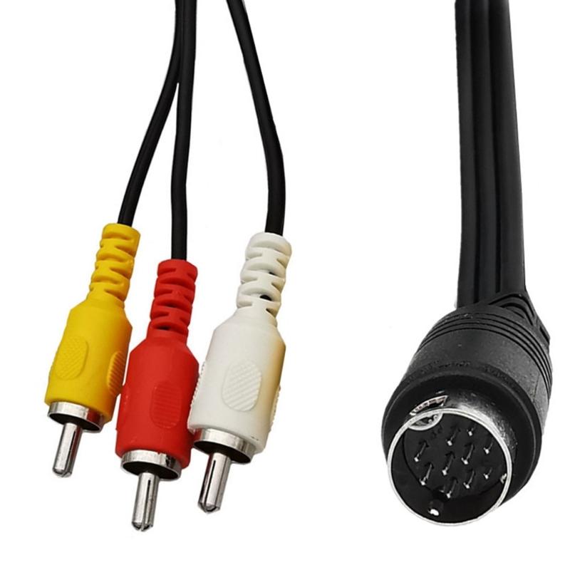 S Video Cable 10PIN To 3RCA Extension Splitter Clearly Transmission for Multiple Device Compatibility Home Entertainment