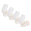 4pcs Wall Mounted Tooth Brush Case Clear Non Punched Self Adhesive Hanging Tooth Brush Cover Cap for