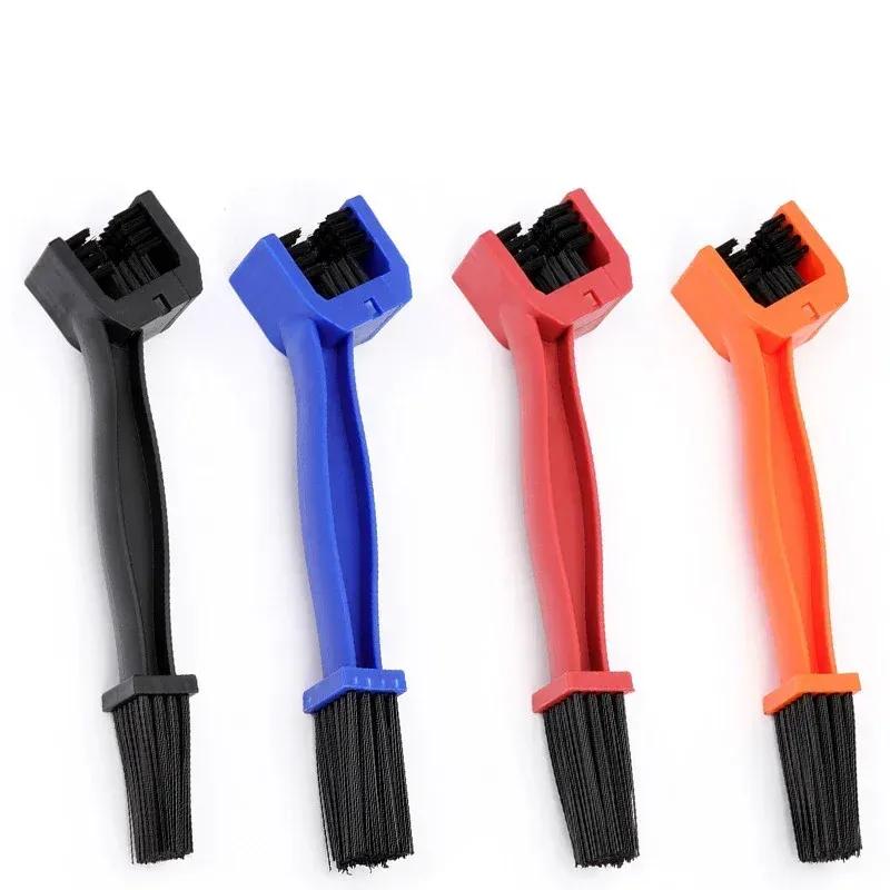 1PC Motorbike Chain Brush Plastic 3-sided Square Head Brush Motorcycle Brush Cleaning Chain Outdoor Scrub Road Care Tools