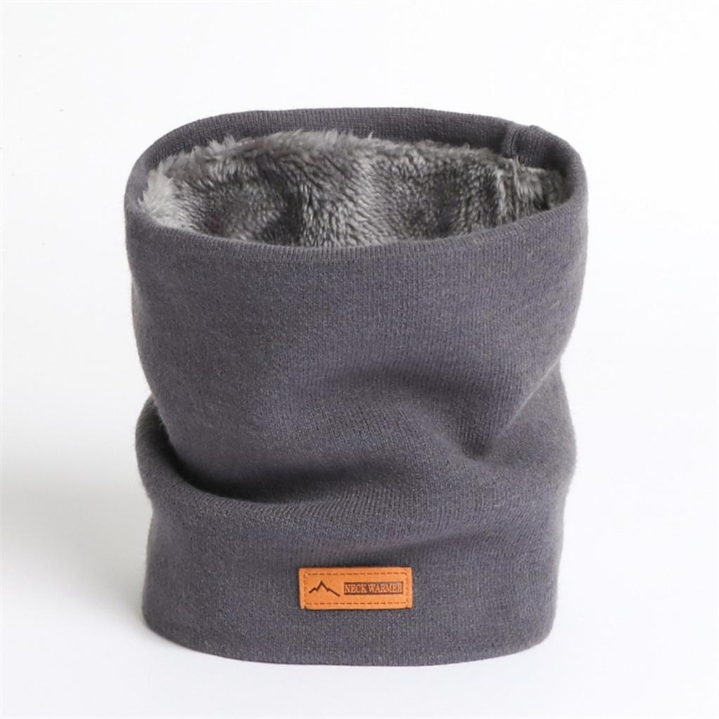 Solid Color, Knitted Scarf, Men's and Women's, Autumn and Winter, Pullover, Neck Protector, Thickened, Warm Neck Cover, Scarf, Outdoor