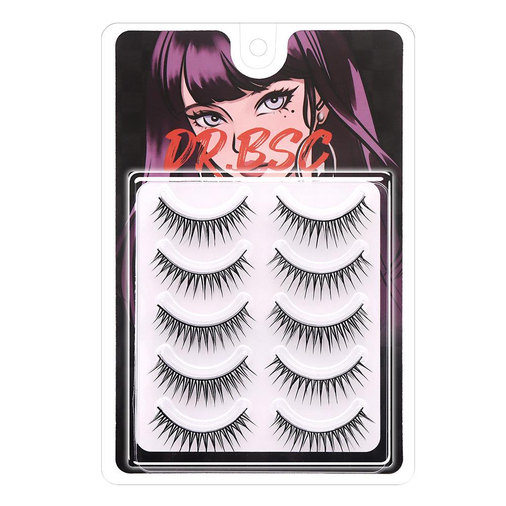Korean One-Piece Wet Look False Eyelashes: Double Eyelid Support, Natural Style, Dense for Beginners