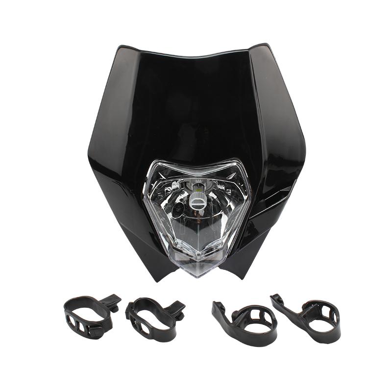 

For KTM Headlight Plate LED Motocross Parts EXC EXCF XC XCF SX SMR 125-530 Universal Enduro Dirt Bike Motorcycle Headlight чорний