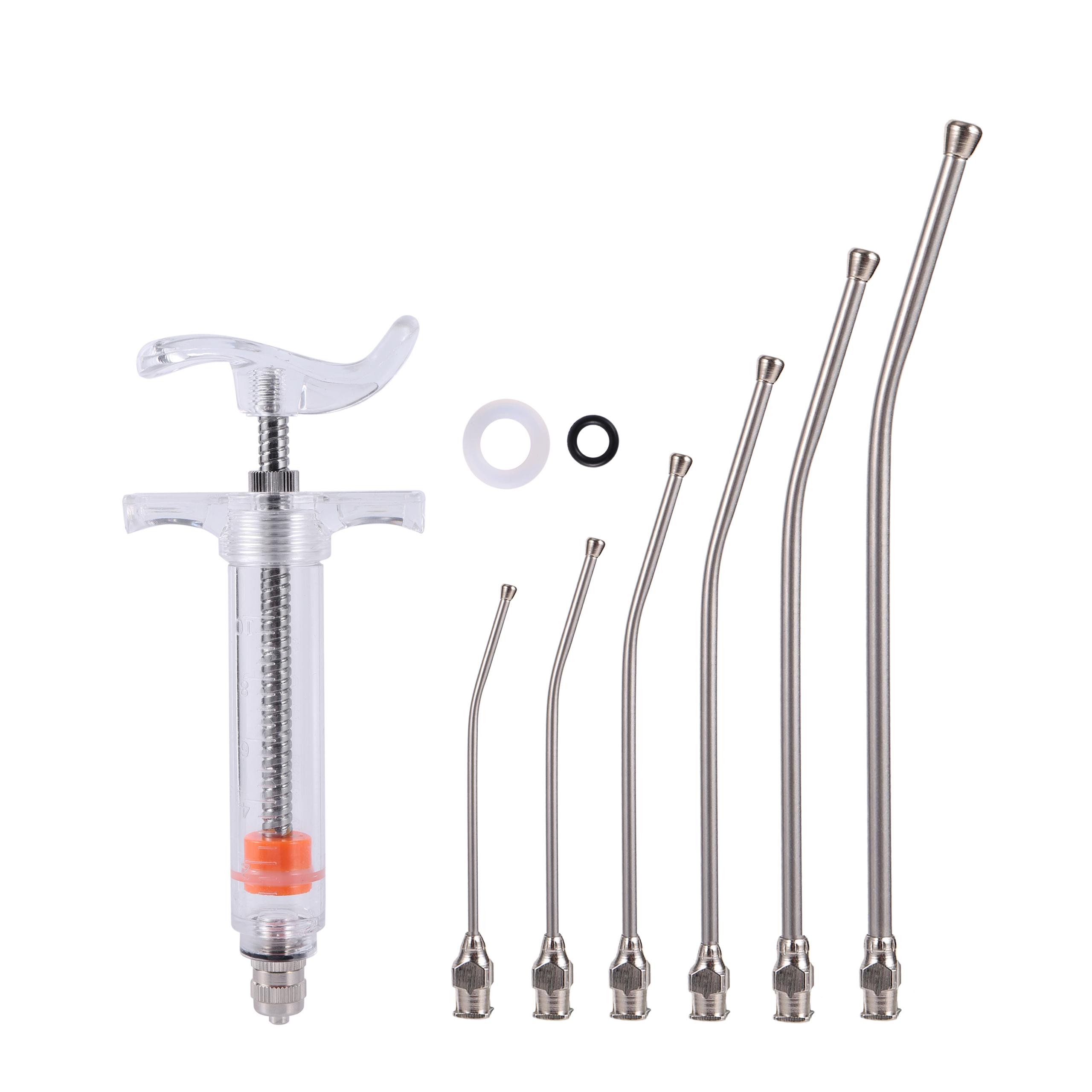 Набор шприцев для кормления птиц 10 мл/20 мл с 6 изогнутыми зондами для гаважа, принадлежности для кормления птиц, корм, лекарства, товары для кормления домашних животных