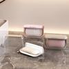 Travel Soap Box Light Coffee Colored Transparent Cover Portable Soap Dish Outdoor Tourism  Bathroom and Soap Storage Rack
