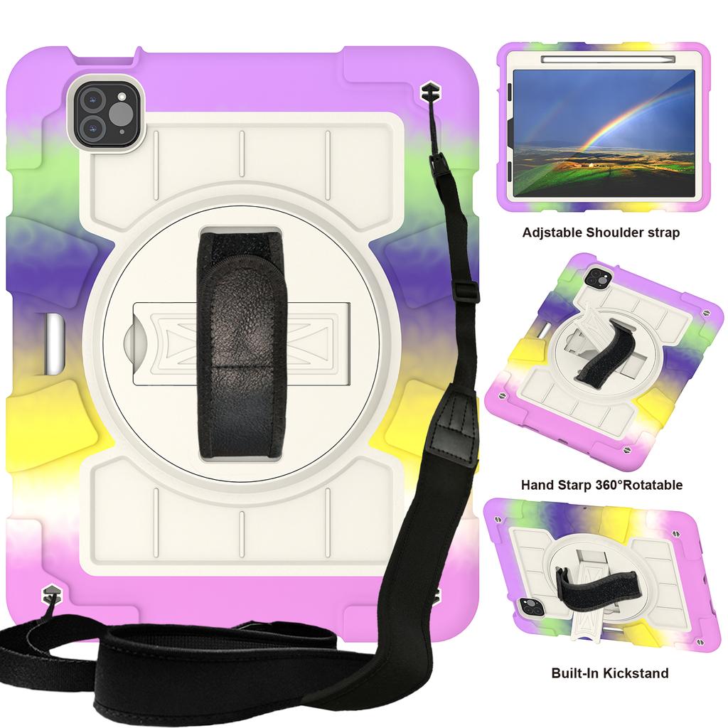 360 Rotating Case Universal for IPad Pro 11 2018 2020 2021 2022 Air 4 5 10.9 Kickstand Cover Shockproof with Hand Shoulder Strap