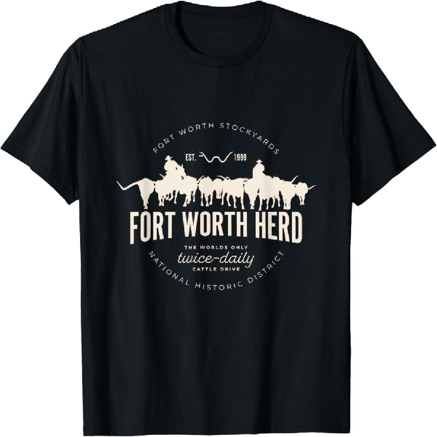 Fort Worth Texas Stockyards and Rodeo Cowboy Desig T-Shirt S