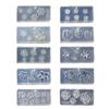 10PCS Silicone Nail Art Moulds Flower Nail Art Template Moulds Silicone Texture for Beauticians and Nail Art Learners