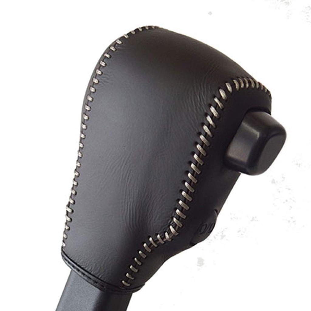 TricoloreExchange DIY Shift Knob Leather Wrap Kit for the Current Atrai Hijet and Hijet Deck Black Leather On Both Black Leather On Top and with Moon