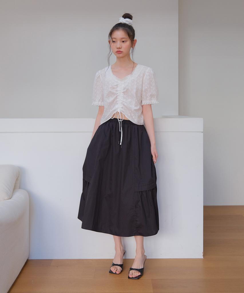 Moui Roa Banding Maxi Skirt (Black)