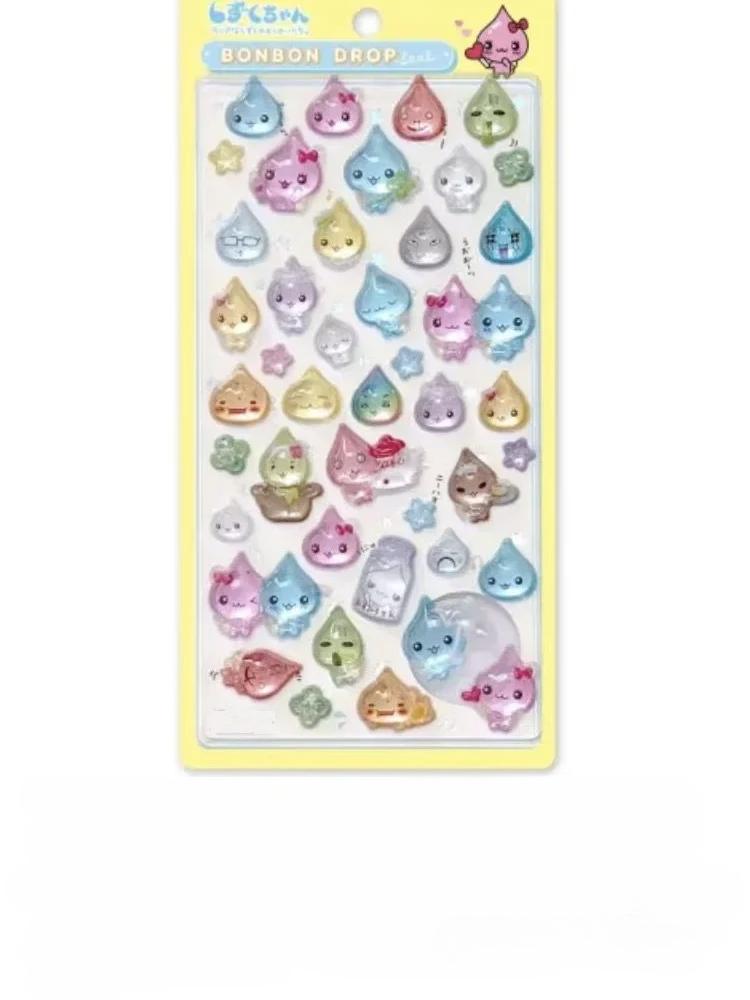 Not Original Small Water Drop 3D Crystal Stickers Cute Sparkling Powder Raindrop Lord Crystal Drop Glue Diy Decorative Stickers