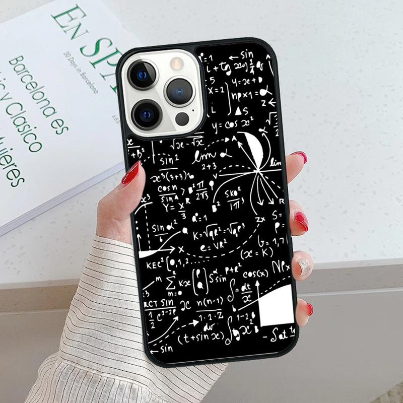 Physics Math Formula Equation Phone Case cover For iPhone 17 Air 15 16 16e 14 13 12 11 Pro Max Coque For Apple PLUS fundas