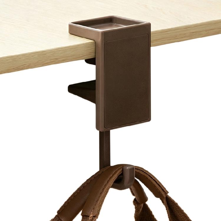 Shelf and Desk Bag Hook with Adjustable Grip, Removable Edge-Mount Backpack Holder for Study Table, Wardrobe Storage