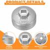 HARFINGTON Oil Filter Cap Wrench 14 Flute 65mm Inner Dia 1/2" Square Drive Aluminum Cup Type Drive Metric Oil Filter Socket Removal Tool for Engine