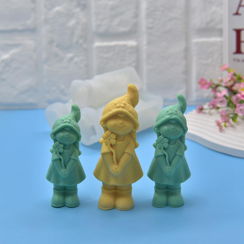 Elf Girl Cartoon Figure Ornament Silicone Mold