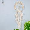 Tree of Life Dream Catcher with Beads Macrame Wall Hanging Large Dreamcatcher Woven Boho Home Decor Bedroom Decoration Gift