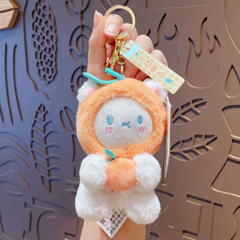 Милый Фруктовый Медведь Плюшевая Кукла Подвеска Мультяшная Кукла Пара Сумка Подвеска Брелок Маленький Подарок