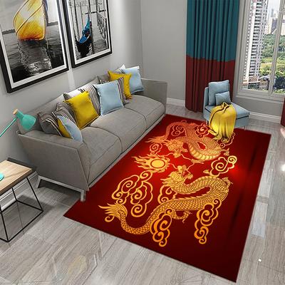 Drachen-Tierteppich für Wohnzimmer, Schlafzimmer, Badezimmer – weiche, rutschfeste Matte, kreativer und modischer Türteppich, große Badematte, Geschenkidee