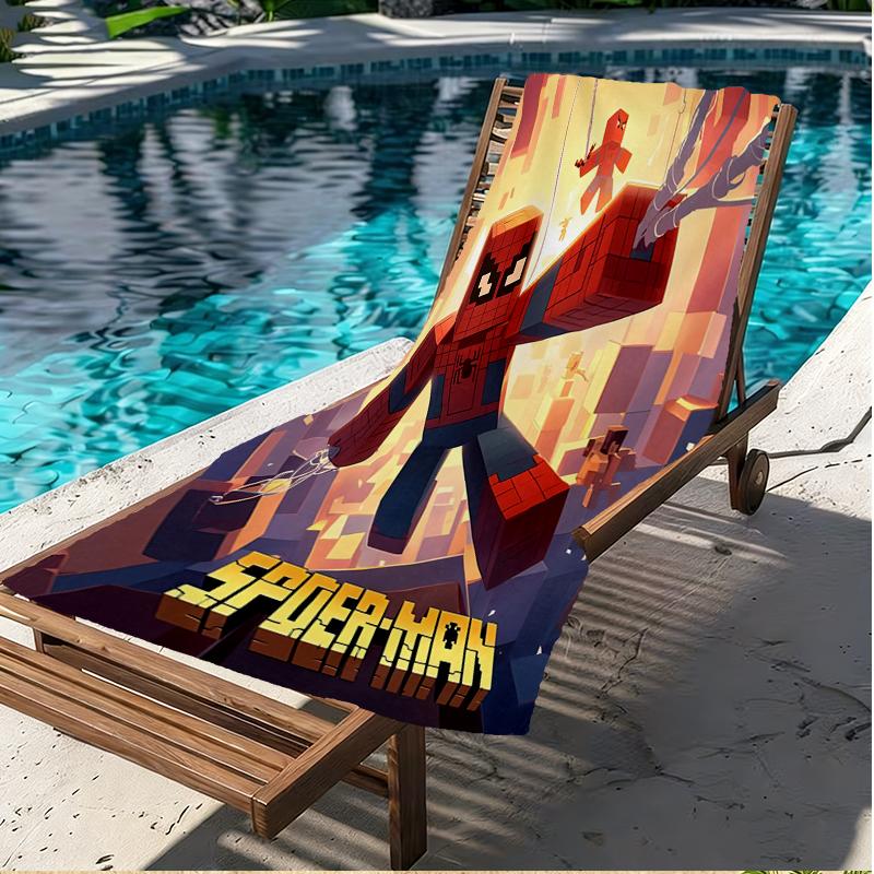 Sandbox game Print Beach Towel, Versatile Lightweight Absorbent Beach Towel for Pool Surf Yoga Bathroom, Perfect Birthday Holiday Gift