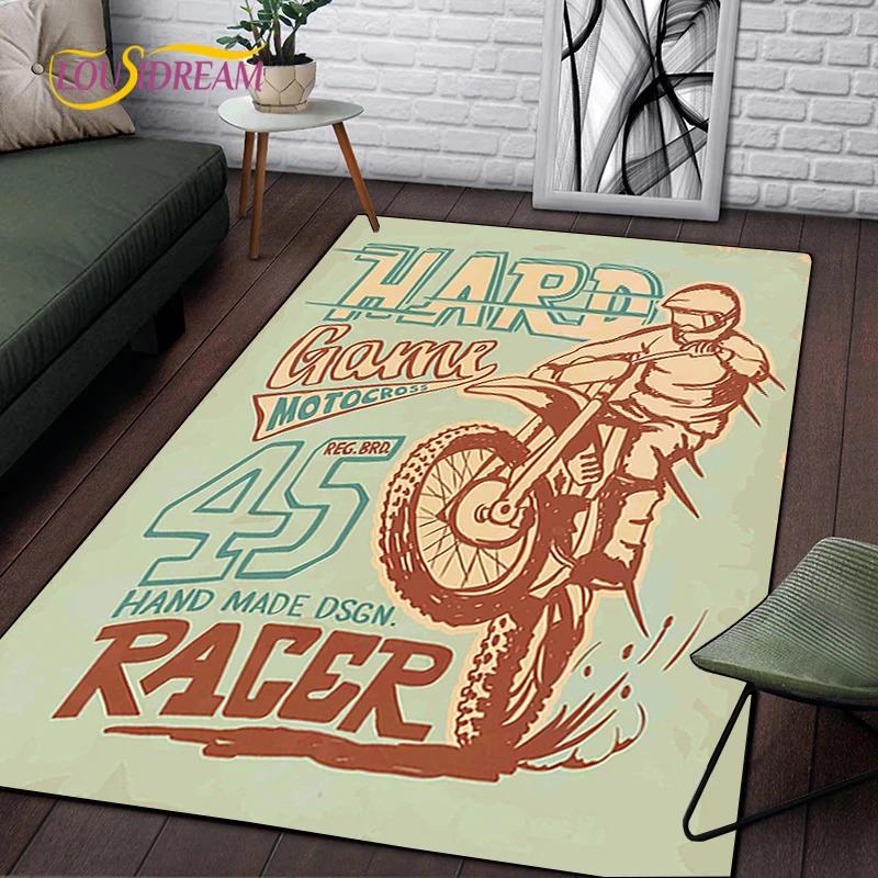 Tappeto retrò da moto, tappetino antiscivolo per grandi porte, zerbino da bagno per soggiorno, camera da letto, ingresso, decorazione per la casa