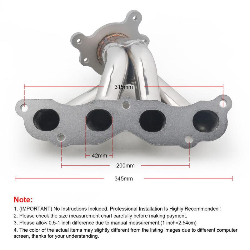 Coletor de Escape 4-1 em Aço Inoxidável para 02-05 Acura RSX DC5 Civic Si EP3 K20A3 Sistema de Escape de Performance